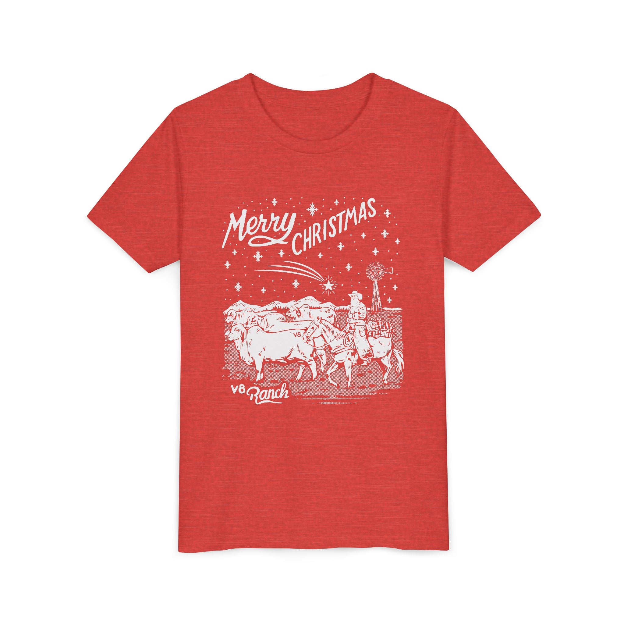 Youth V8 Ranch Brahman Christmas Tee