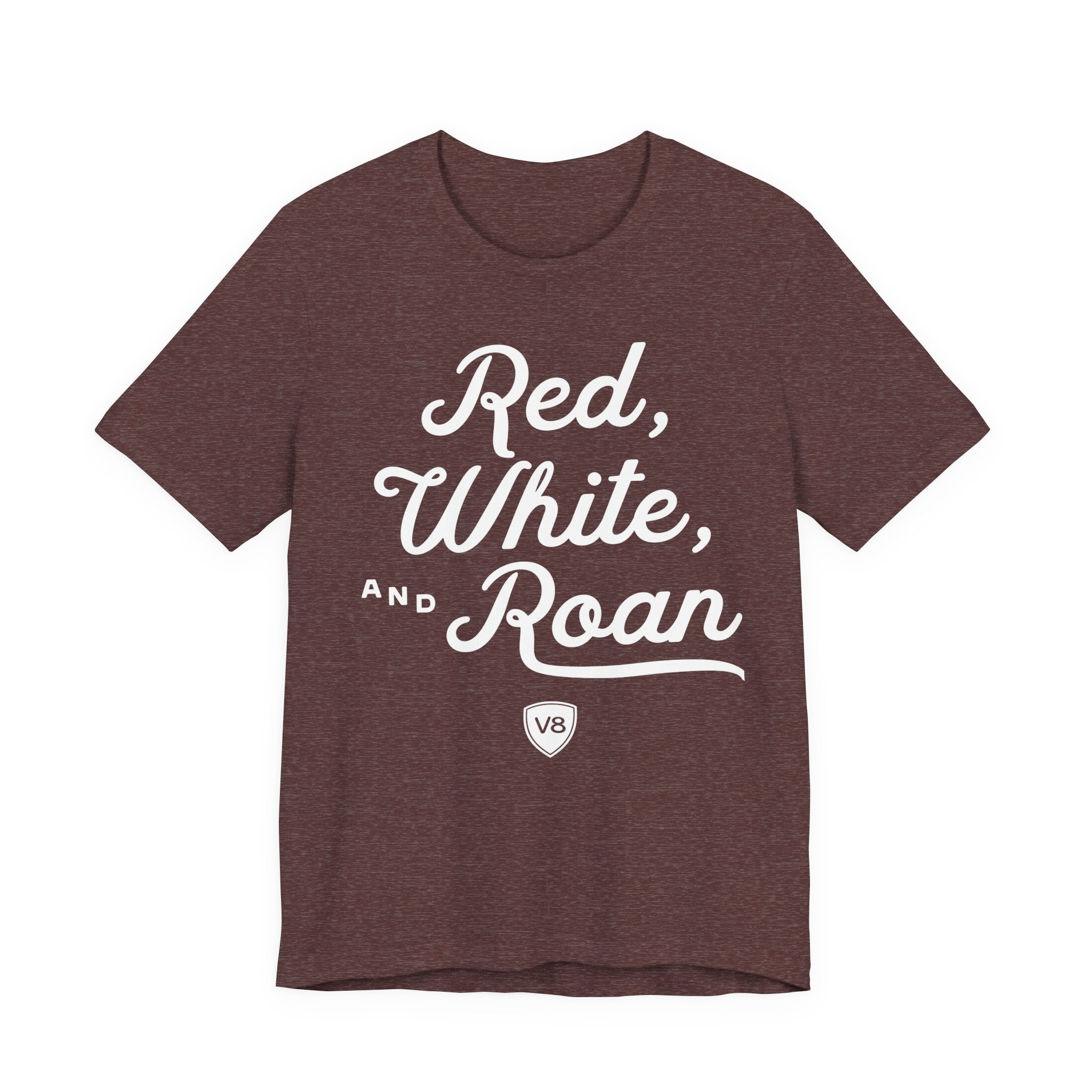 Adult Red, White, and Roan V8 Shorthorn Tee