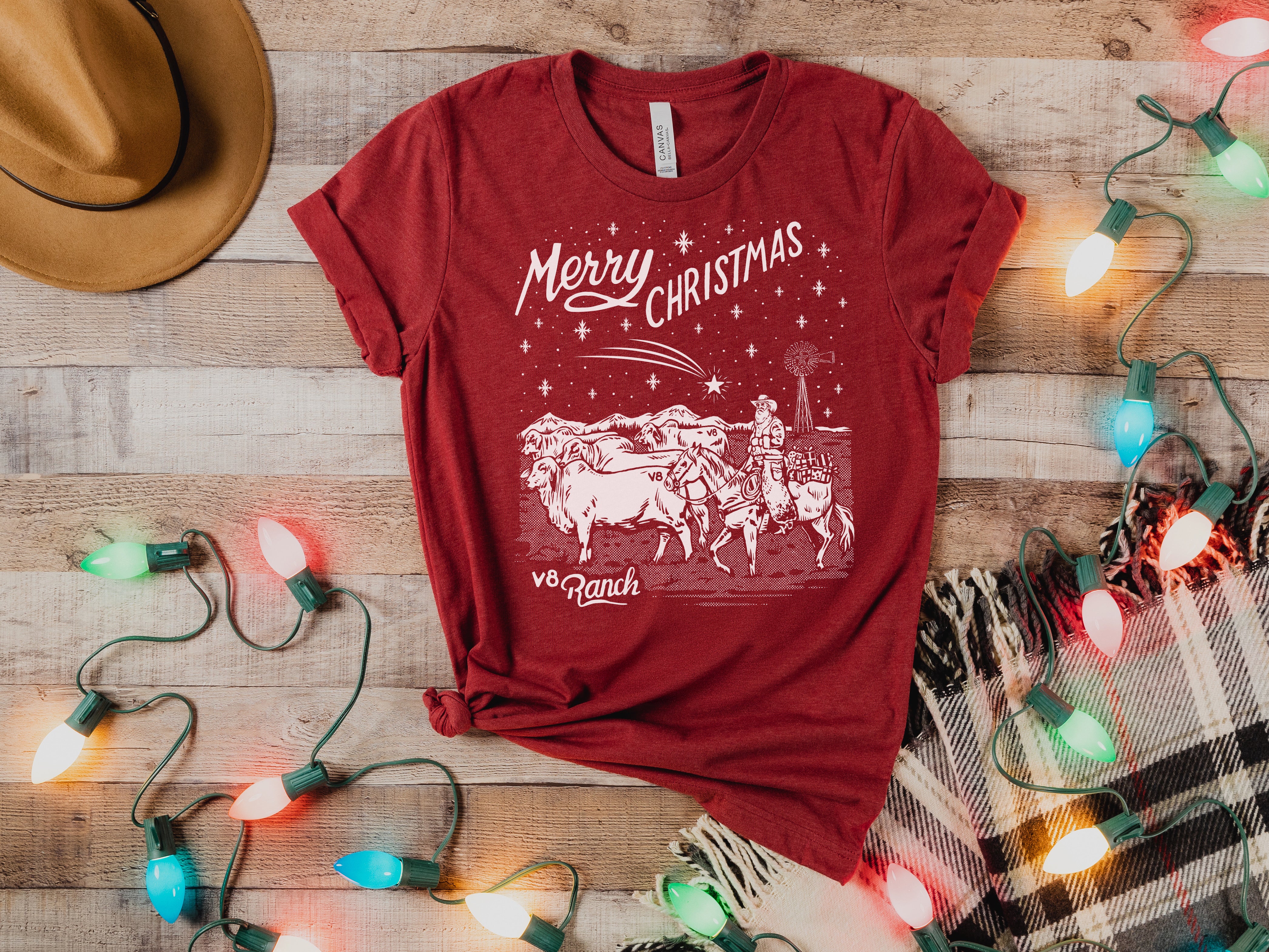 V8 Ranch Brahman Christmas Tee