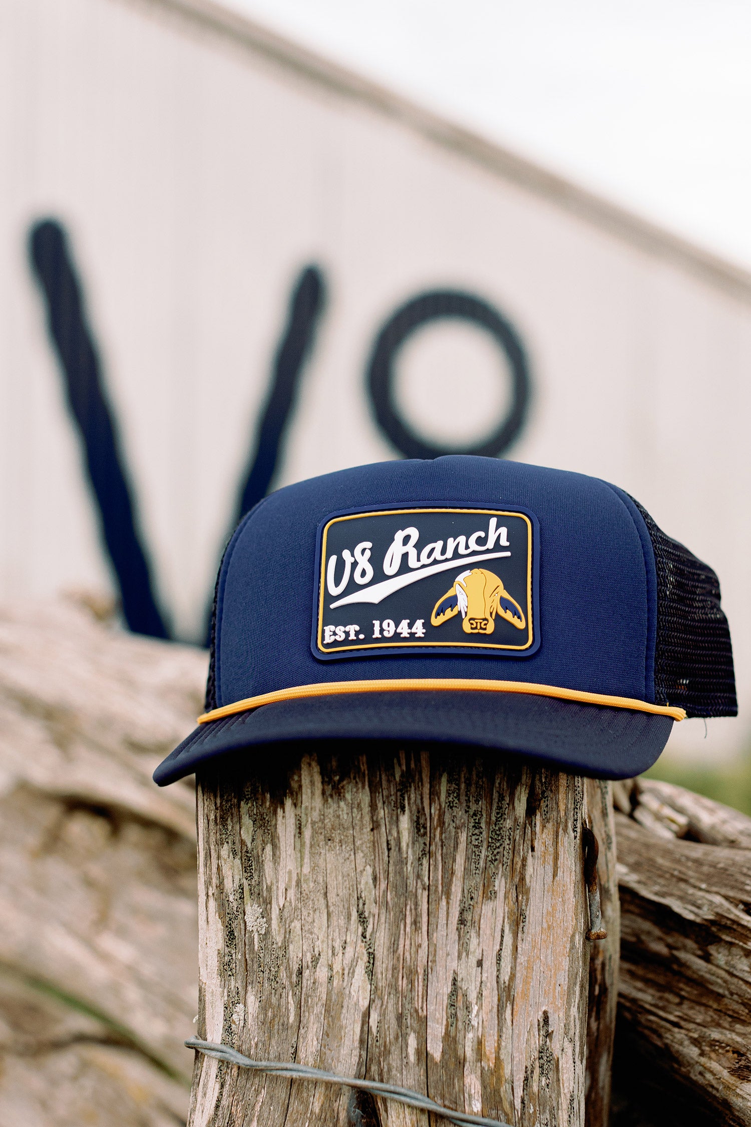 Retro Blue and Gold Rope Cap