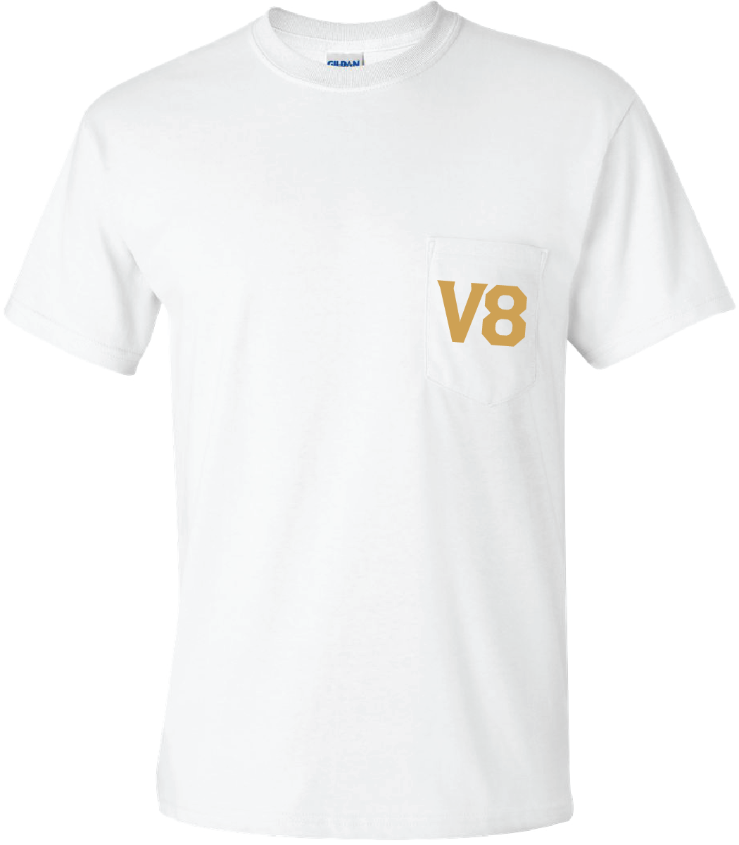 V8 Bull Head Mark of Excellence Pocket Tee