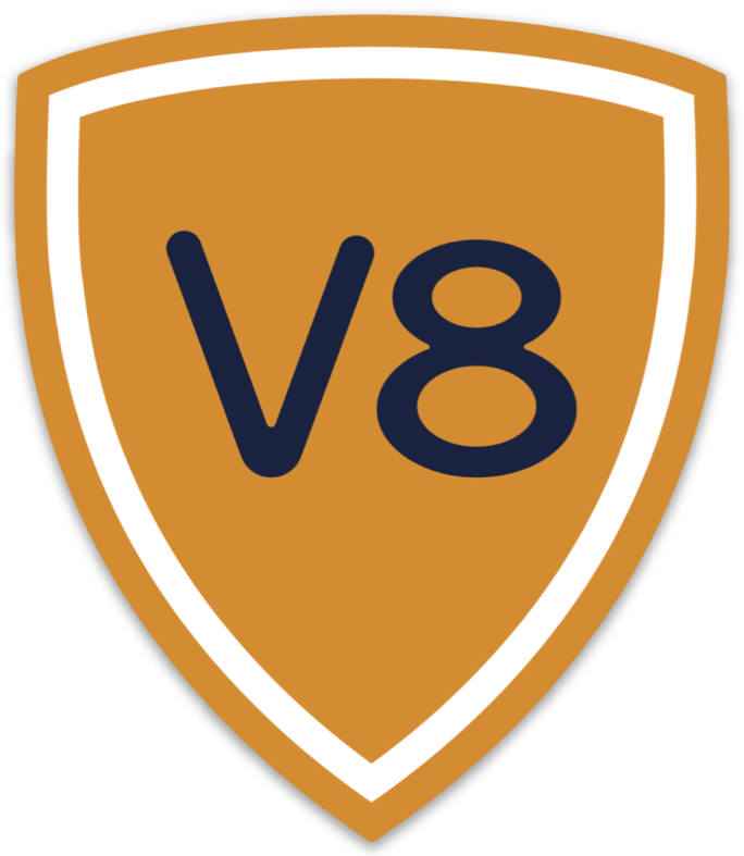 V8 Shield Sticker