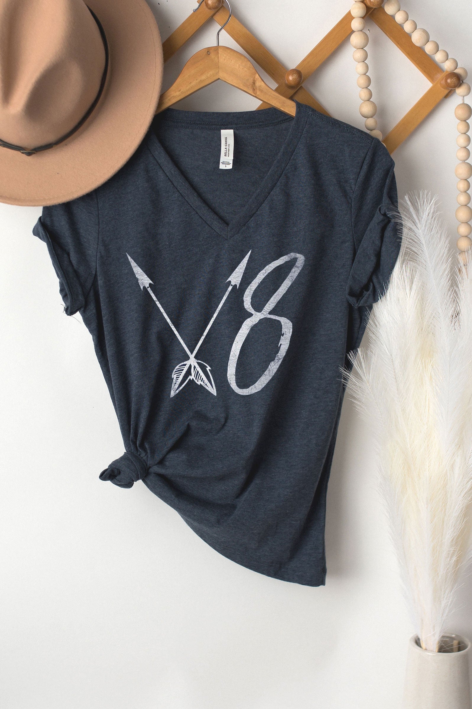 V8 Arrow V-Neck Tee