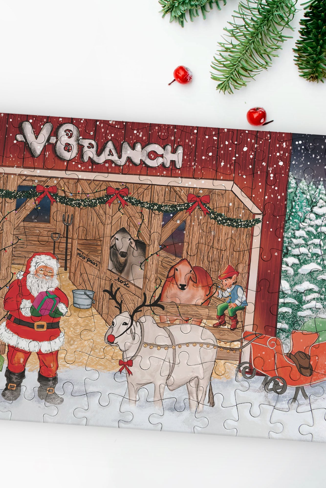 Brahman Christmas Barn Puzzle