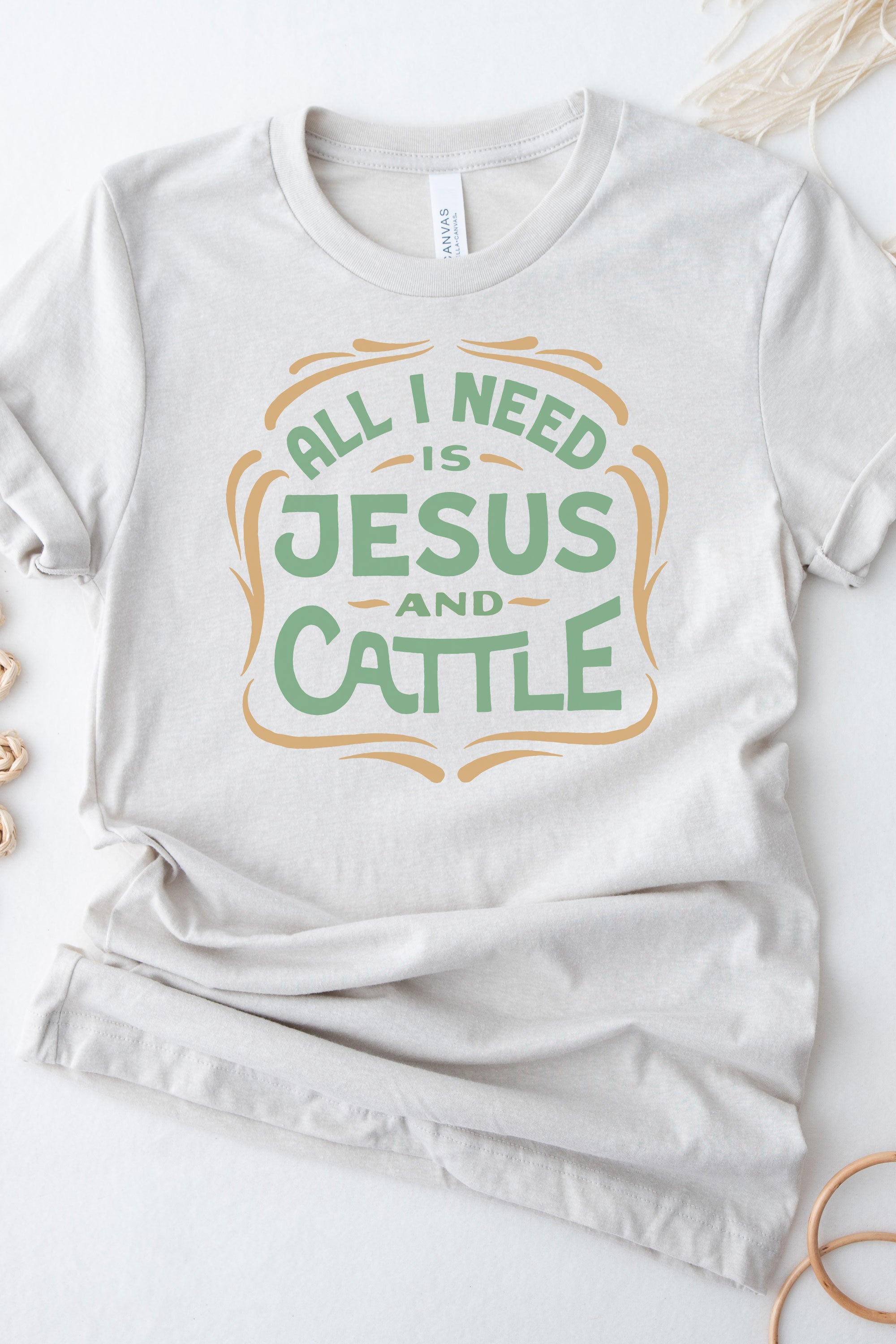 Jesus & Cattle V8 Tee