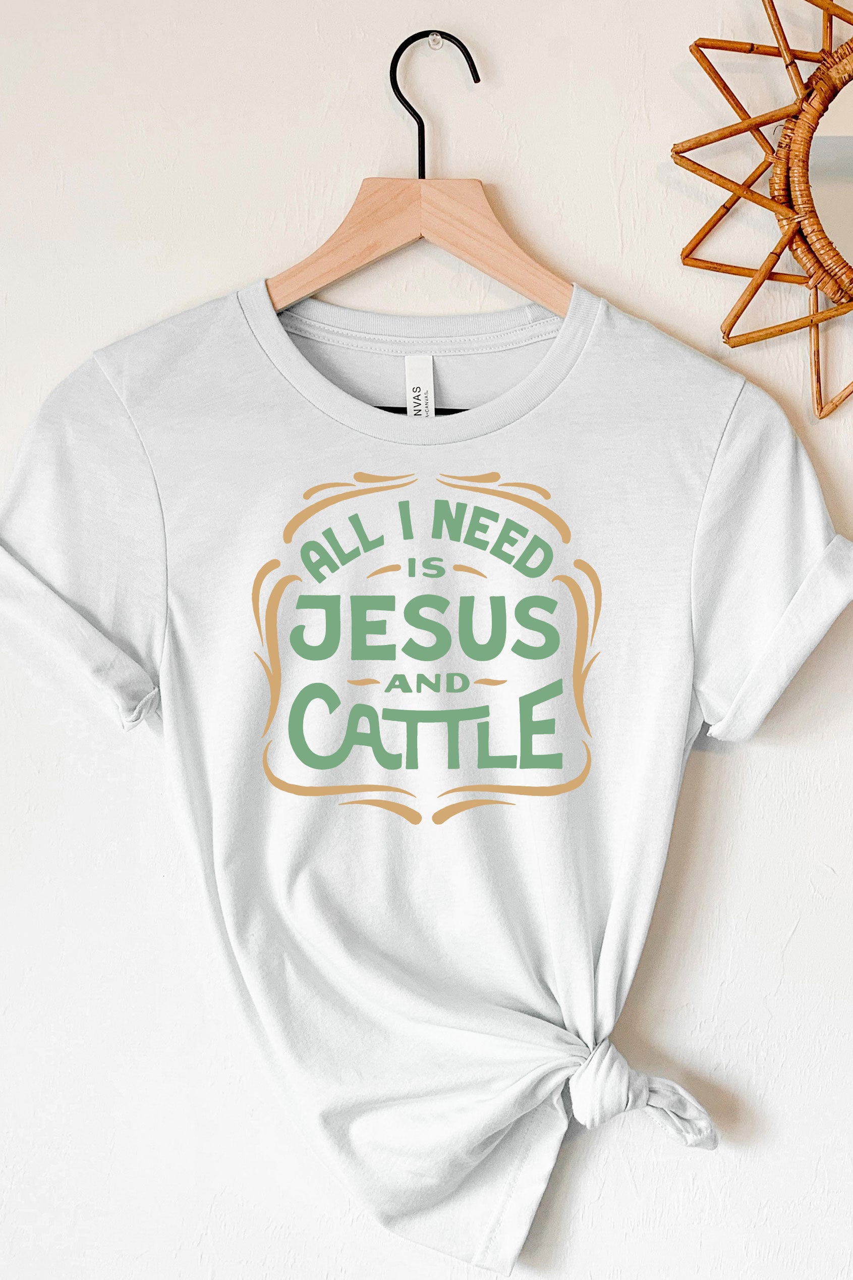 Jesus & Cattle V8 Tee
