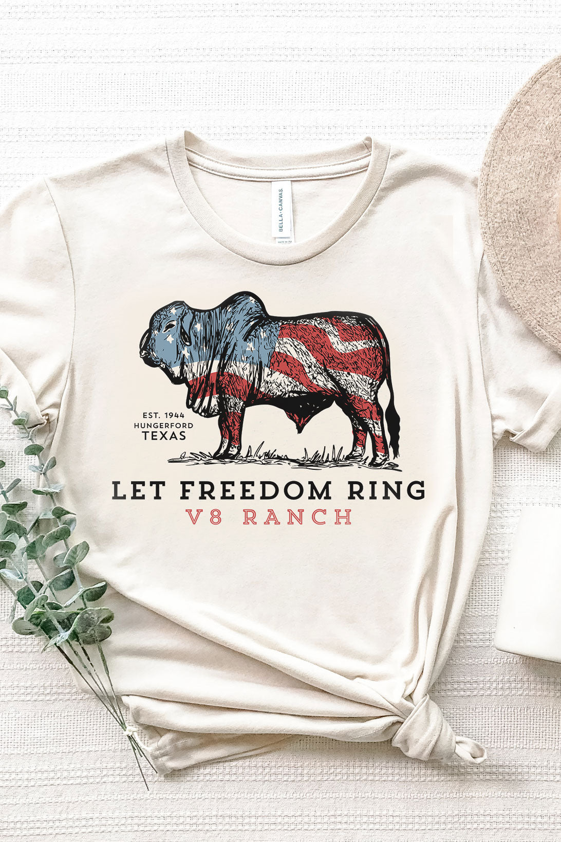 "Let Freedom Ring" Patriotic Brahman Tee