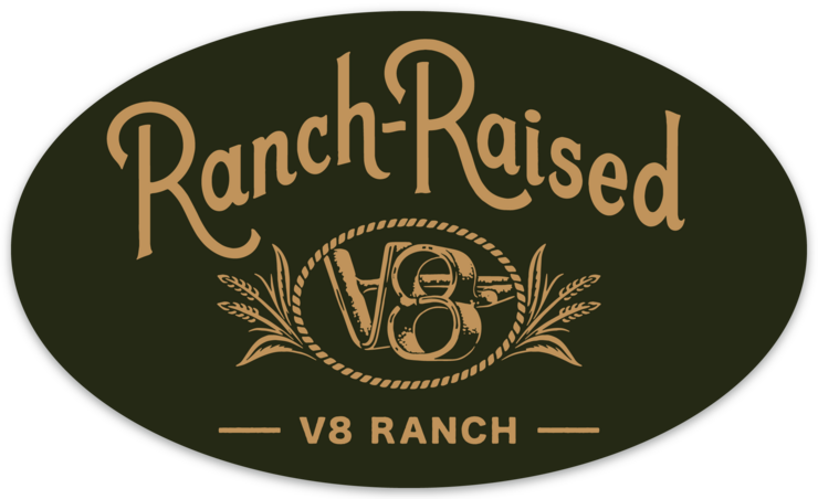 Ranch Raised V8 Sticker