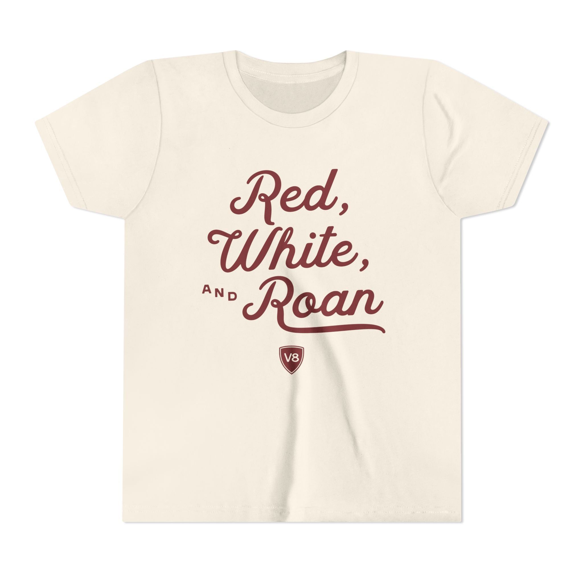 Youth Red, White, and Roan V8 Shorthorn Tee