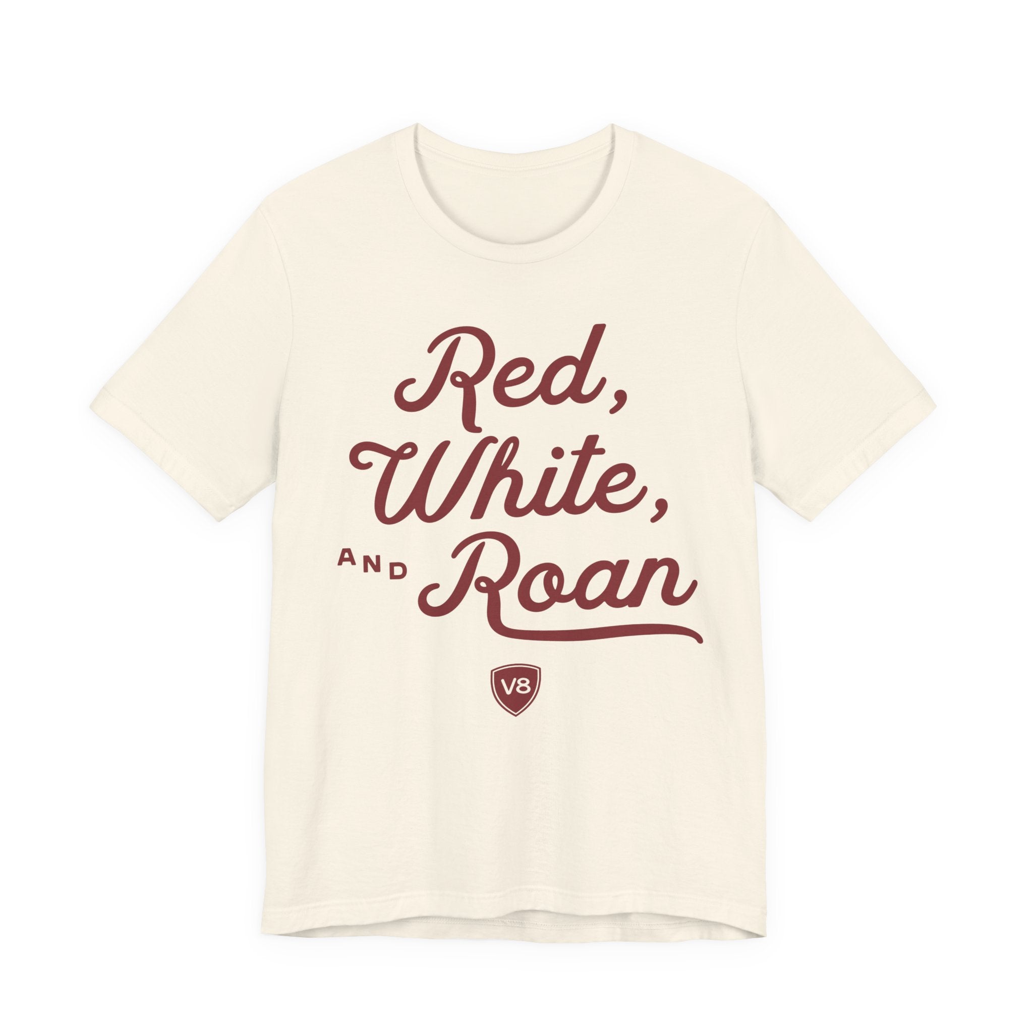 Adult Red, White, and Roan V8 Shorthorn Tee
