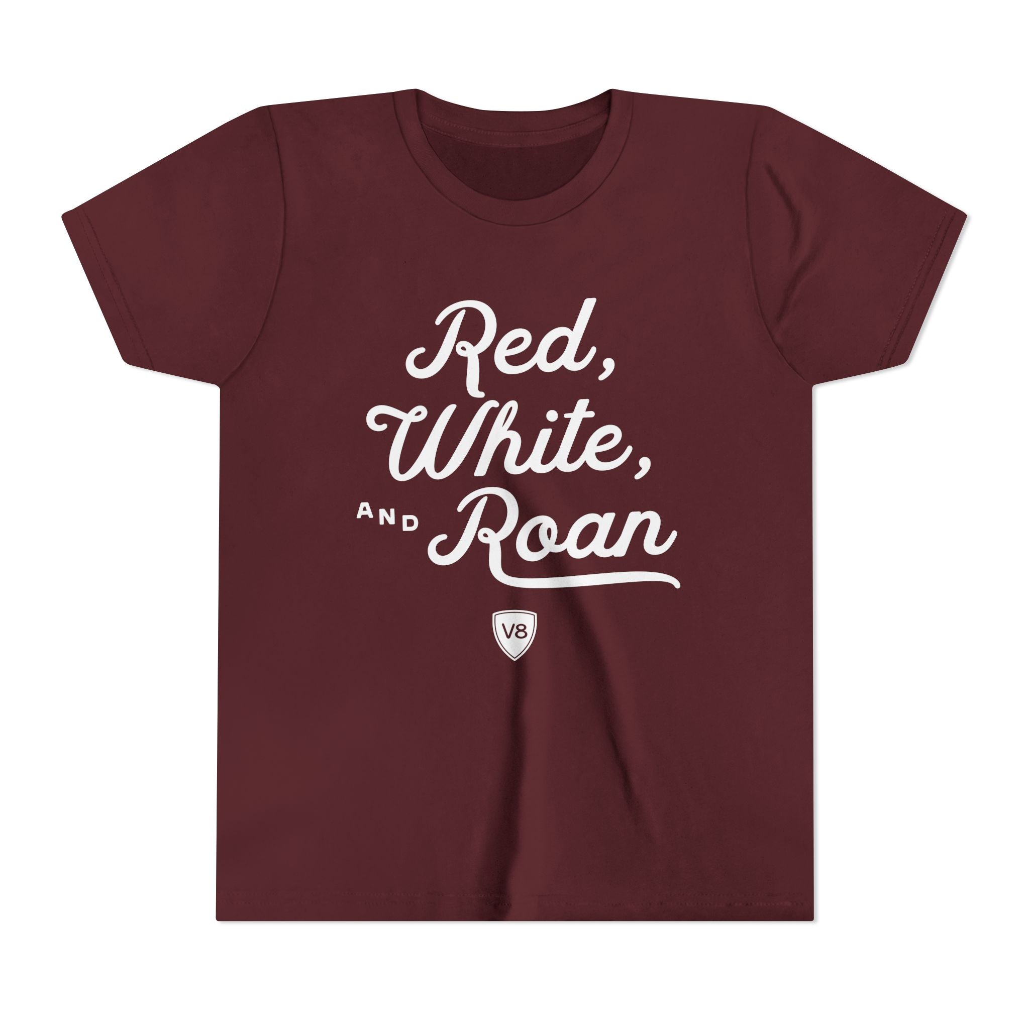 Youth Red, White, and Roan V8 Shorthorn Tee