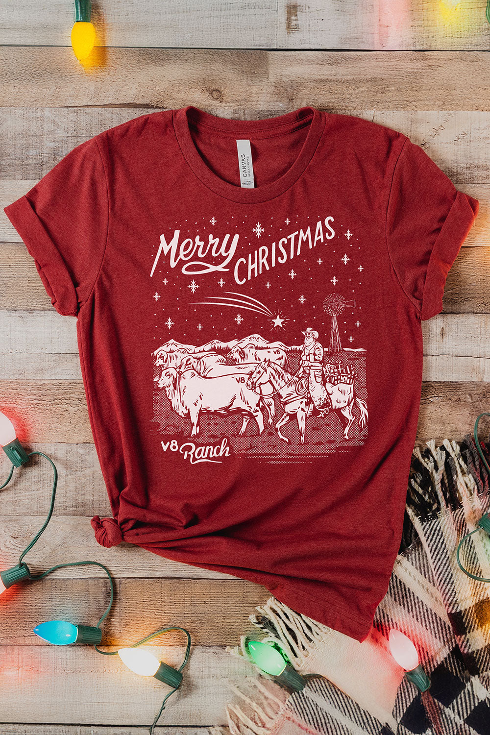 V8 Ranch Brahman Christmas Tee