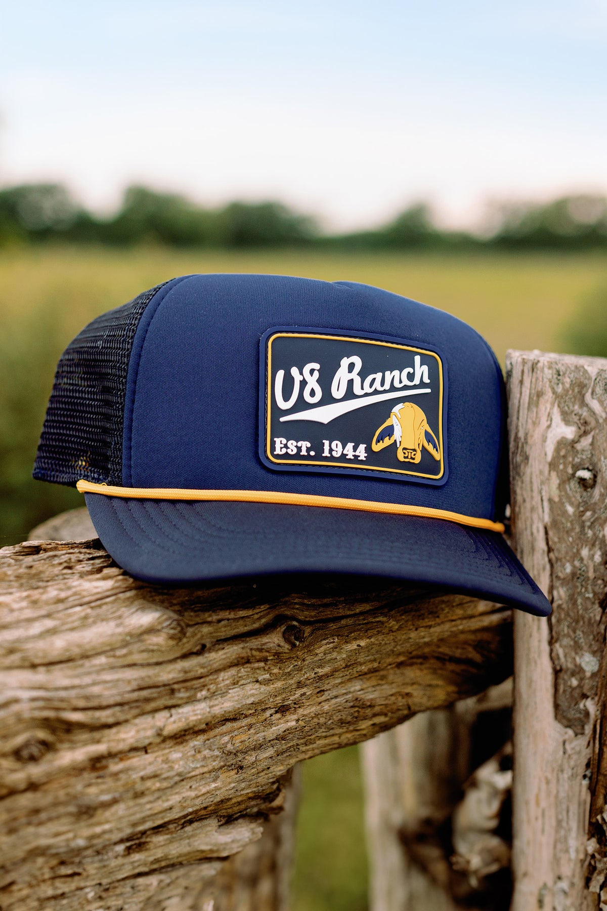 Retro Blue and Gold Rope Cap | V8 Ranch