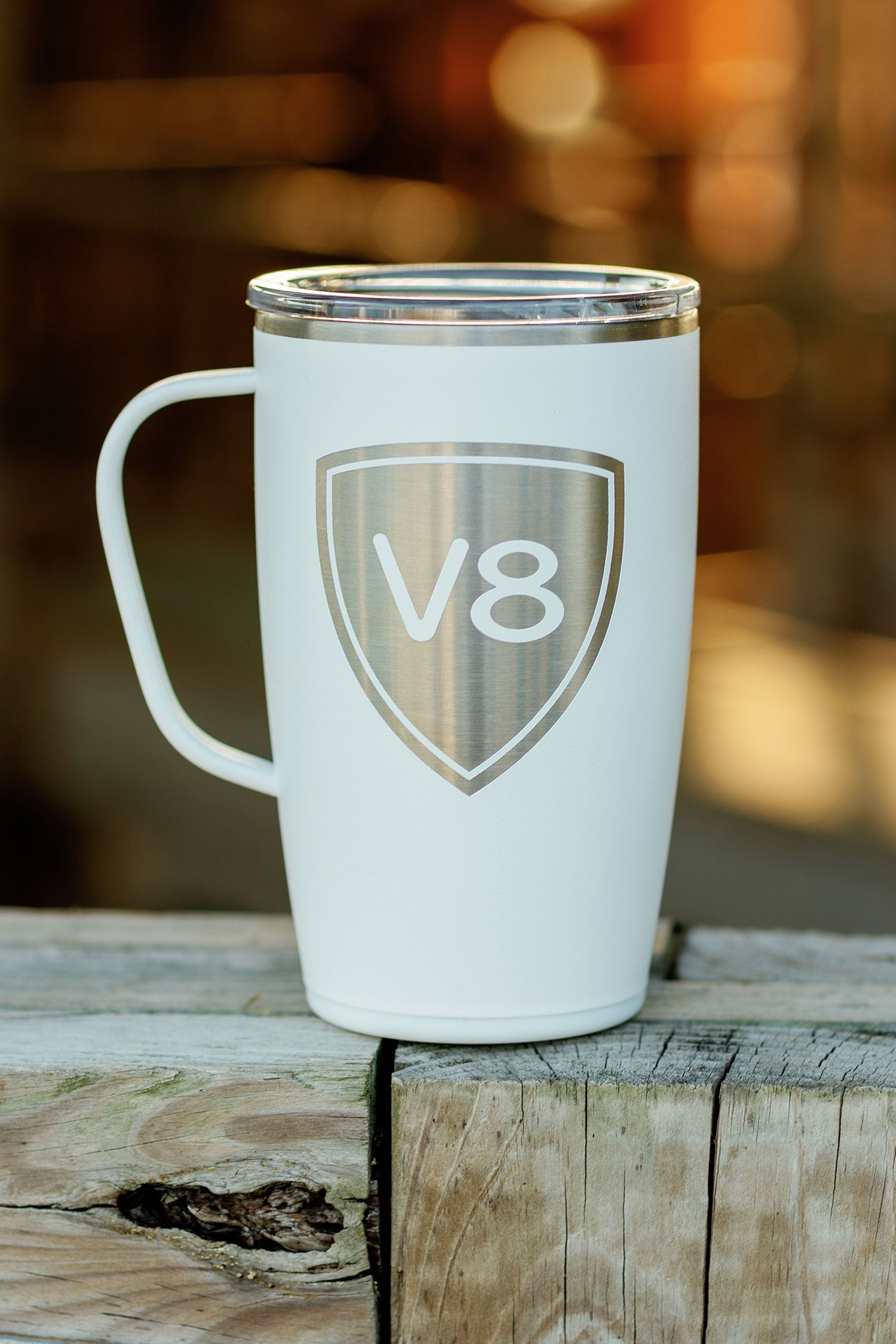 V8 Shield Swig Travel Mug