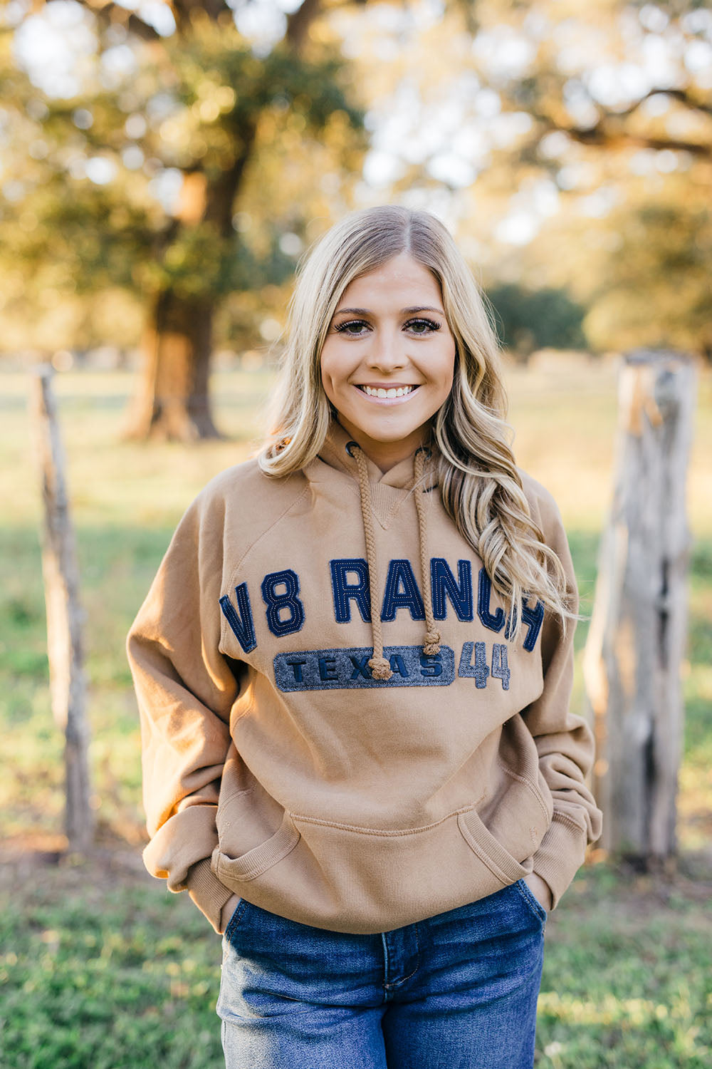 V8 Ranch Texas 1944 Vintage Hoodie