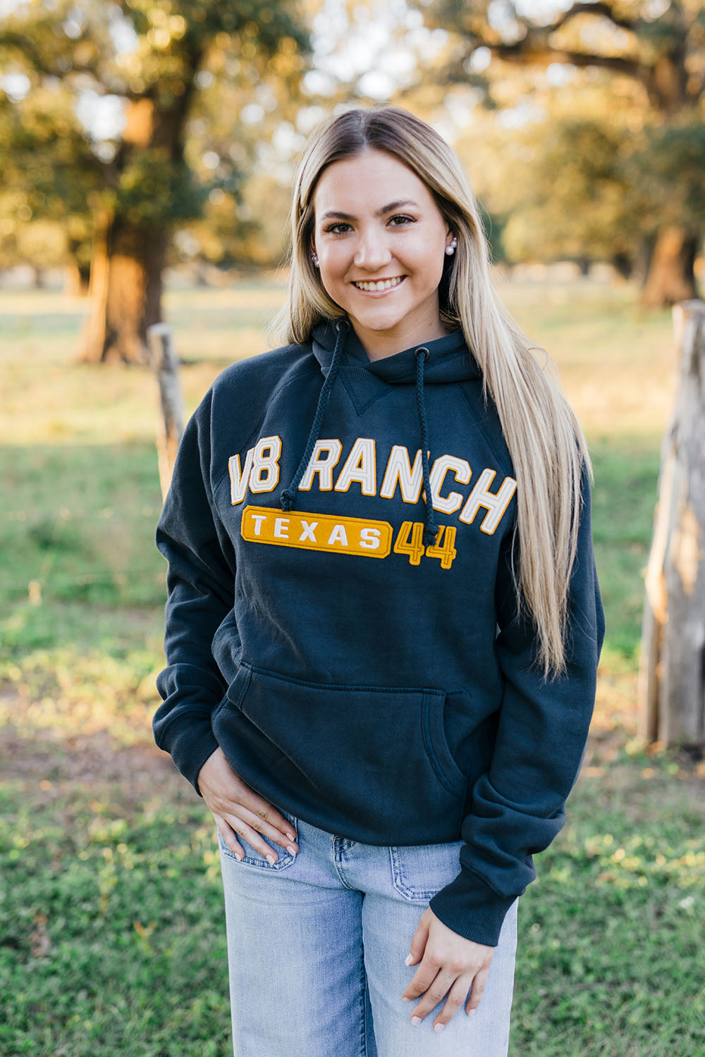 V8 Ranch Texas 1944 Vintage Hoodie