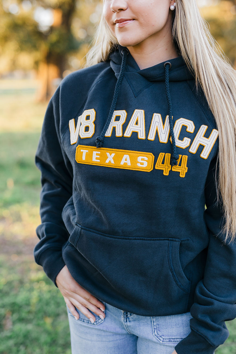 V8 Ranch Texas 1944 Vintage Hoodie