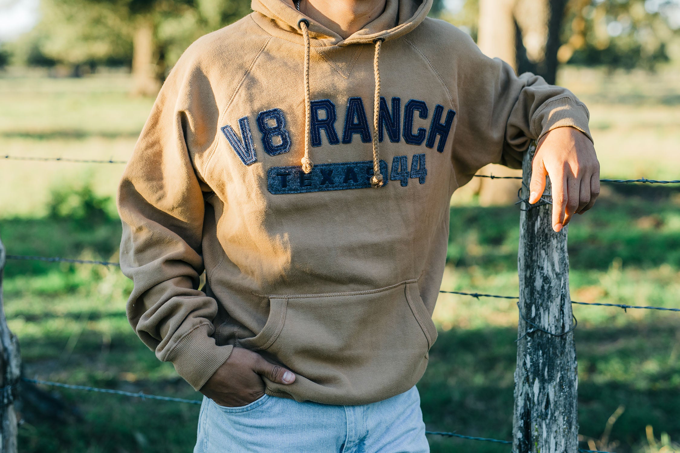 V8 Ranch Texas 1944 Vintage Hoodie