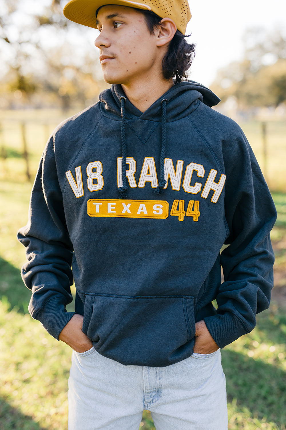 V8 Ranch Texas 1944 Vintage Hoodie