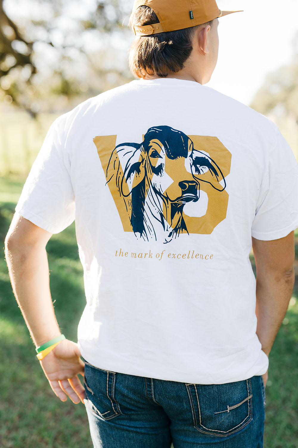 V8 Bull Head Mark of Excellence Pocket Tee