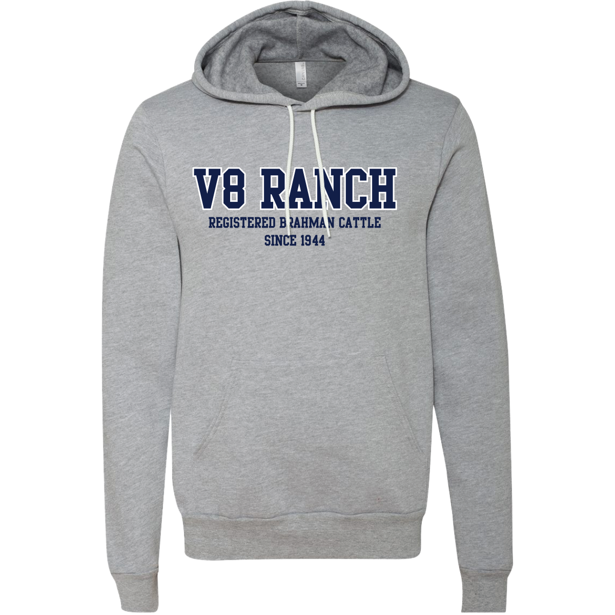 Grey V8 Ranch Pullover Hoodie