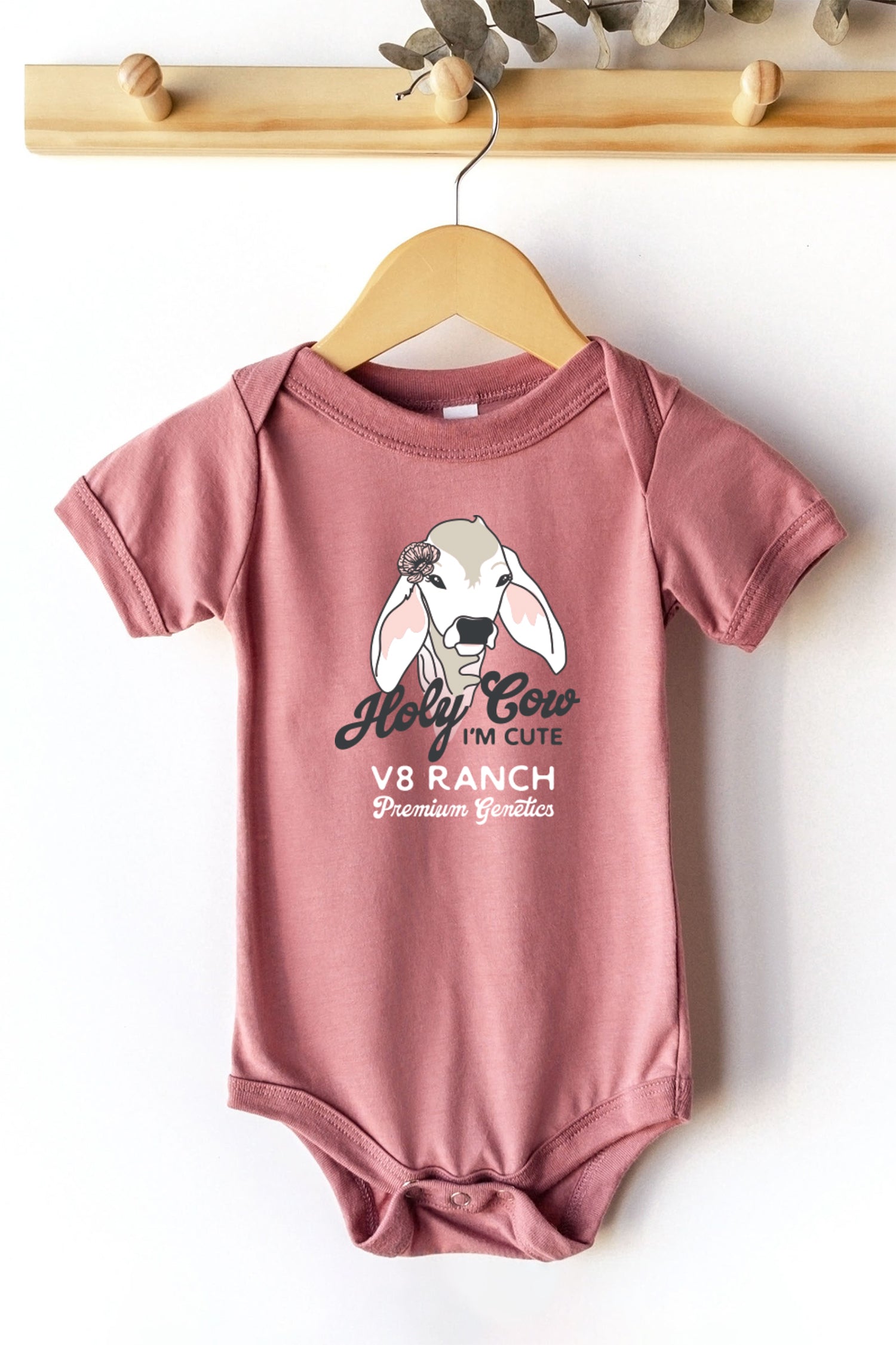Holy Cow I'm Cute Baby Romper - 100% Cotton Long Sleeve Bodysuit For Newborns