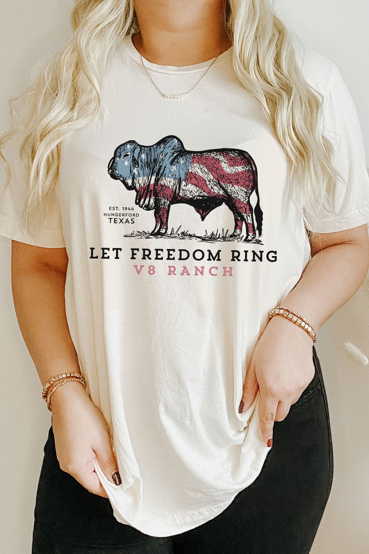 "Let Freedom Ring" Patriotic Brahman Tee