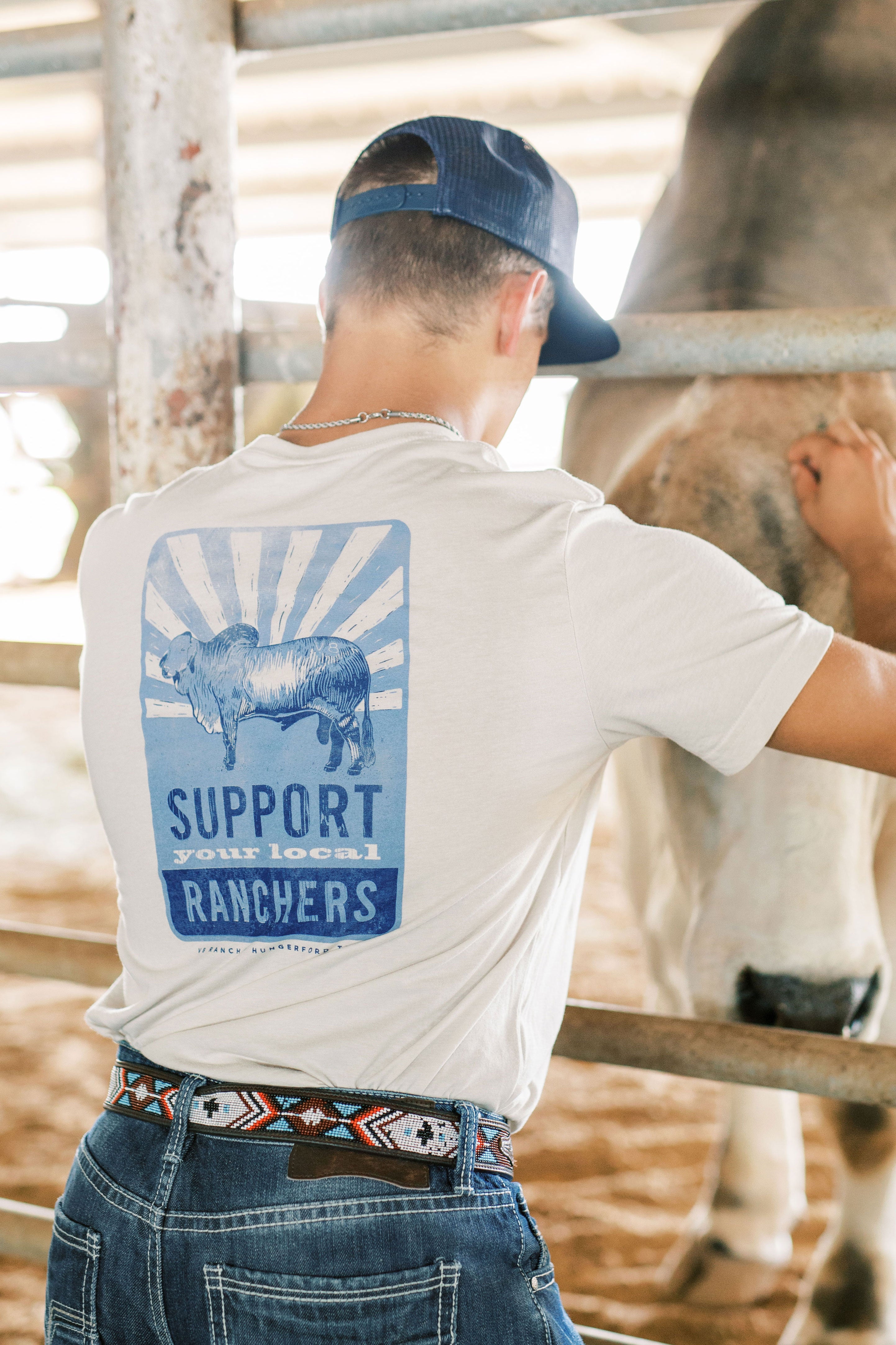 Support Your Local Ranchers V8 Tee