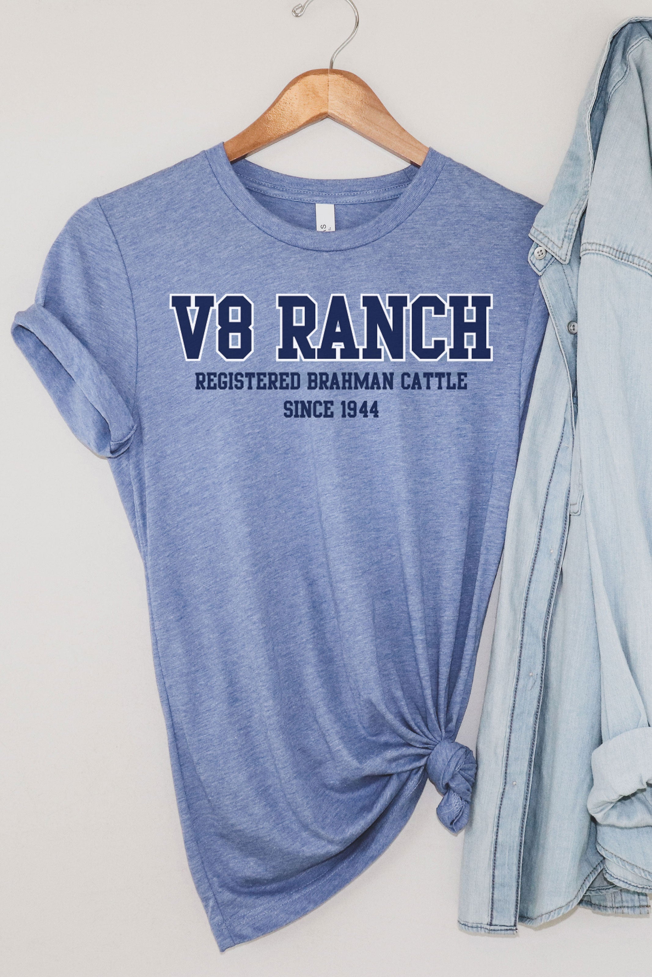 Blue V8 Ranch Established 1944 Tee