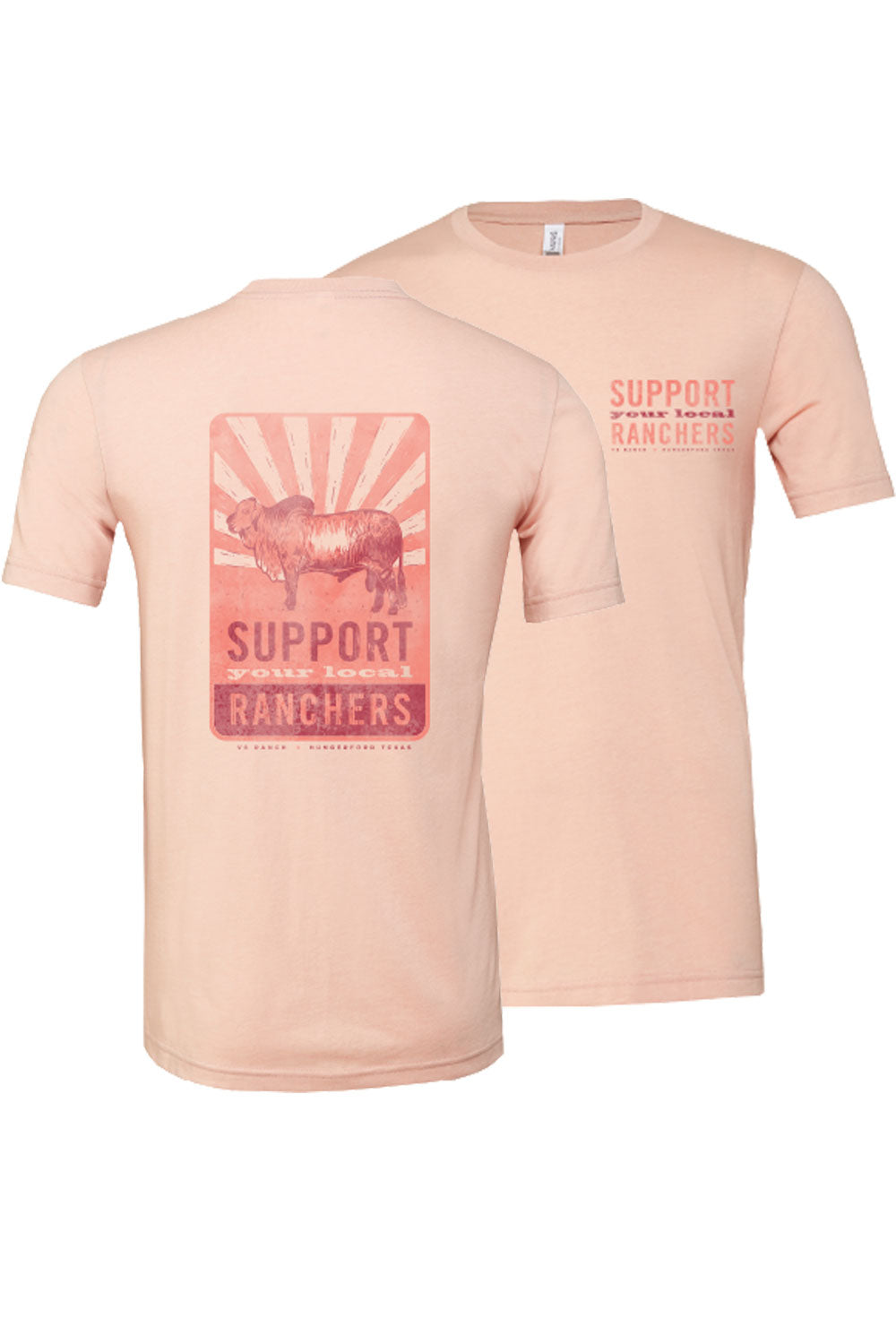 Youth Pink Support Your Local Ranchers Tee